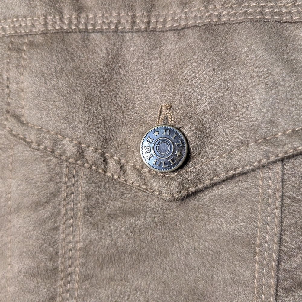 Bit & Bridle Men's Beige Tan Jacket Size XL Coat Buttons Pockets Collar Like New - Picture 11 of 12